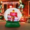 Costway 4 FT Christmas Inflatable Santa Snow Globe Light Up Crystal Ball with Snowman
